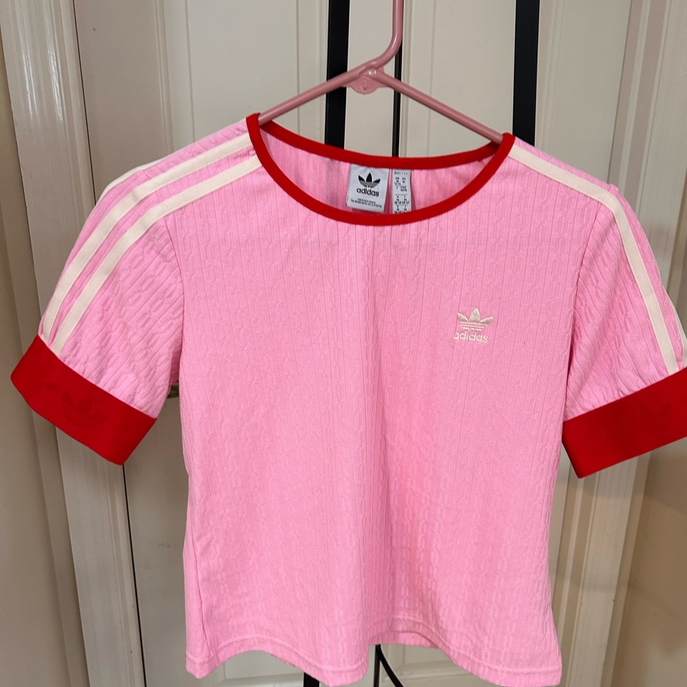 Adidas pink w red trim. Medium. New w out tag.